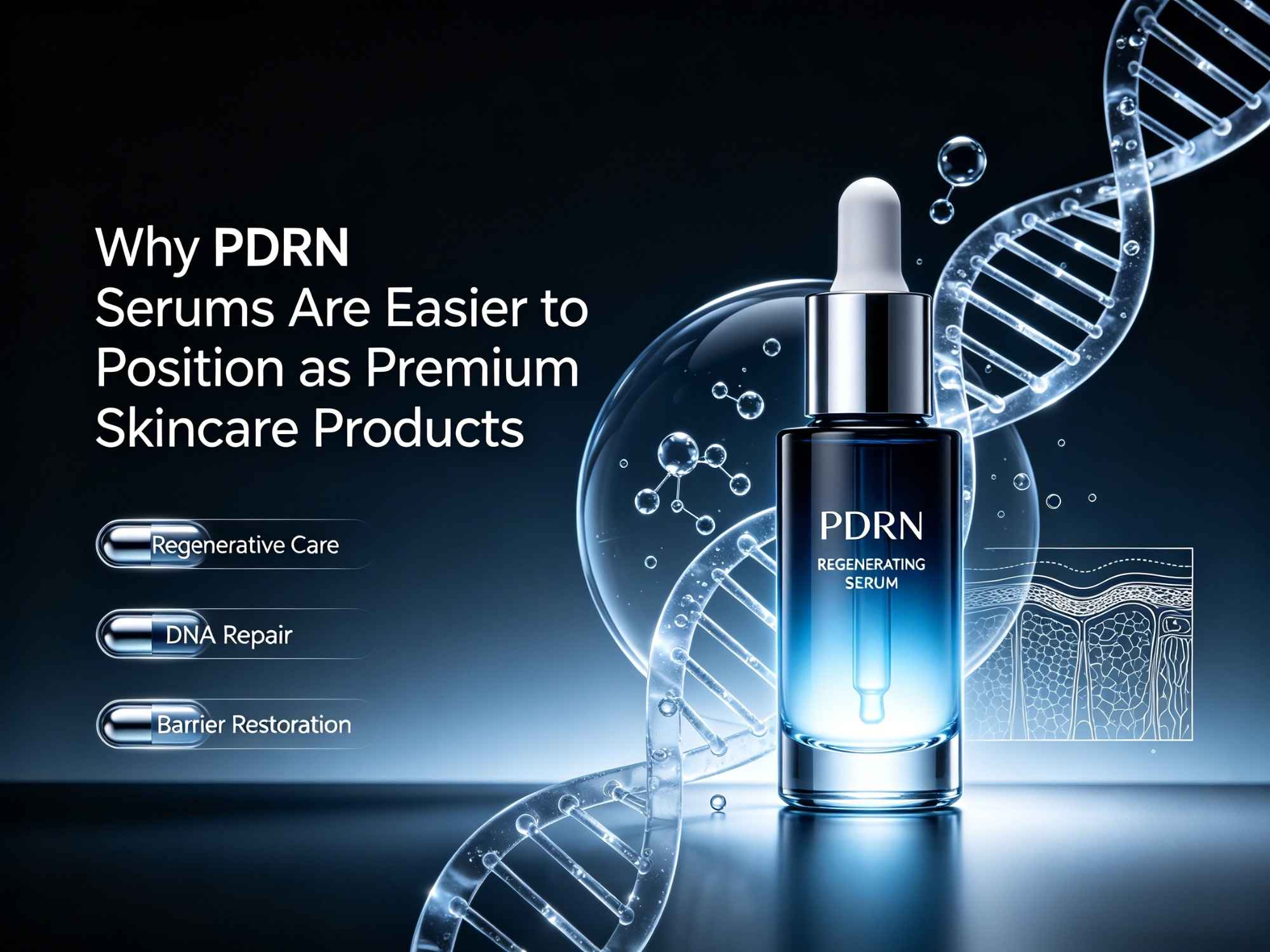 Waarom PDRN-serums gemakkelijker te positioneren zijn als premium huidverzorgingsproducten