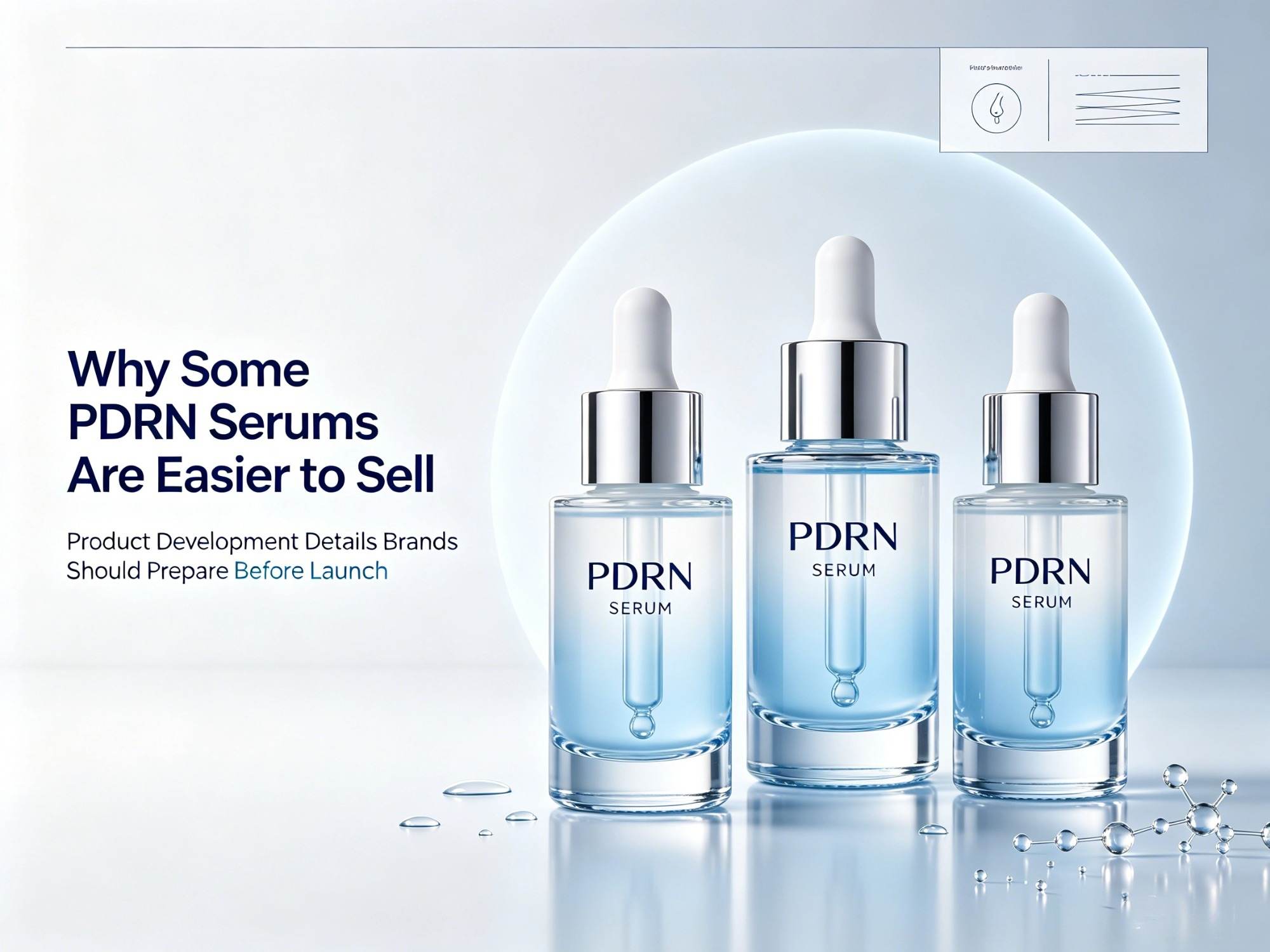 Waarom sommige PDRN-serums makkelijker te verkopen zijn: details over productontwikkeling waar merken zich op moeten voorbereiden vóór de lancering.